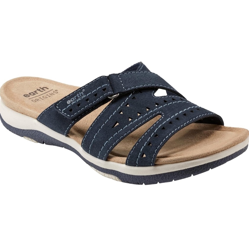 Earth Origins Blue Sandals Crisscross Design
